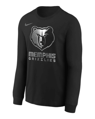 Подростковая футболка Memphis Grizzlies Courtside Big Kids' Nike NBA Boxy Long-Sleeve