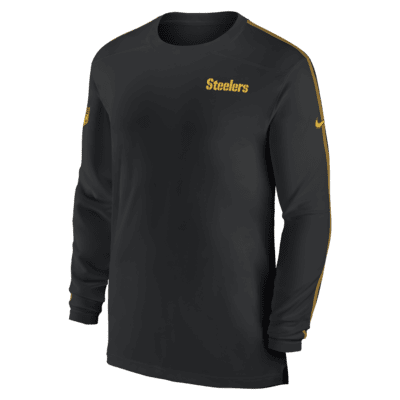 Pittsburgh Steelers Sideline Coach Men's Nike Dri-FIT NFL Long-Sleeve Top