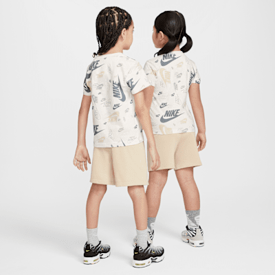 Nike Younger Kids' Printed T-Shirt and Lightweight French Terry Shorts Set