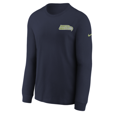Playera de manga larga Nike de la NFL para niños talla grande Seattle Seahawks Rivalry