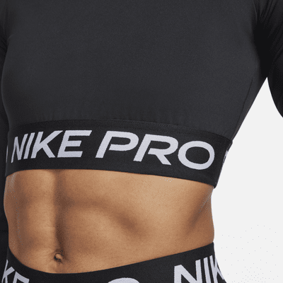 Nike Pro 365 Women's Dri-FIT Cropped Long-Sleeve Top. Nike IL