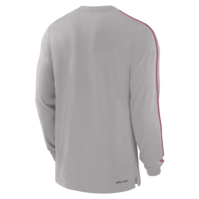 Playera universitaria Nike Dri-FIT para hombre Ohio State Buckeyes Sideline Player