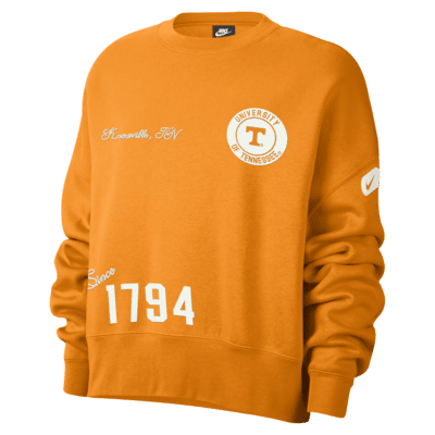 Sudadera con cuello redondo Nike College para mujer Tennessee