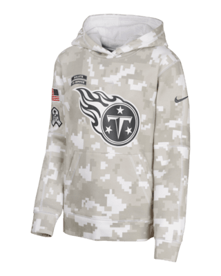 Подростковое худи Tennessee Titans Salute to Service Primary Edge Club Big Kids' Nike NFL Pullover Hoodie