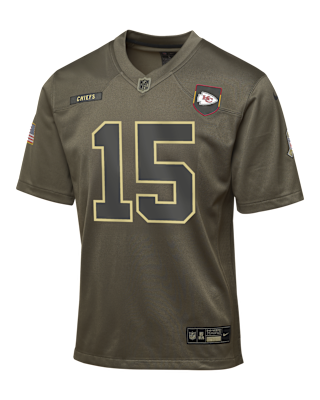 Детские джерси Patrick Mahomes Kansas City Chiefs Salute to Service Big Kids’ Nike NFL Game Jersey