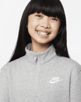 Nike Sportswear Club Fleece Big Kids' (Girls') 1/2-Zip Long-Sleeve