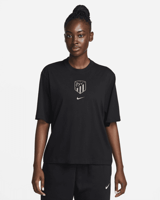 Atlético Madrid Women's Nike Football Boxy T-Shirt. Nike LU