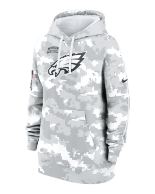 Женское худи Philadelphia Eagles Salute to Service Primary Edge Club Nike NFL Pullover Hoodie