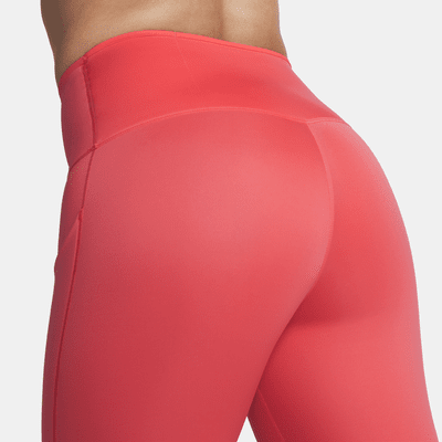 Leggings cropped de tiro alto y sujeción firme con bolsillos para mujer Nike Go