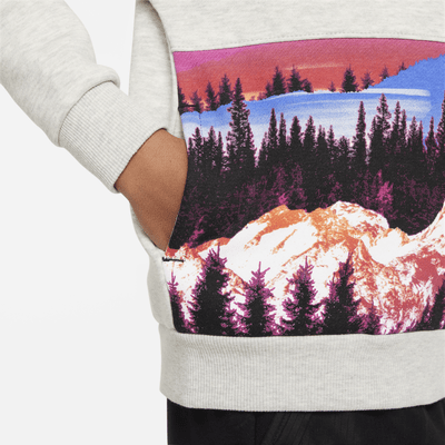 Sudadera con gorro para niños talla pequeña Nike Sportswear Snow Day Fleece Printed Pullover