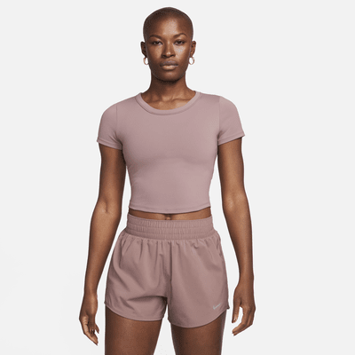 Nike One Fitted Women's Dri-FIT Short-Sleeve Cropped Top