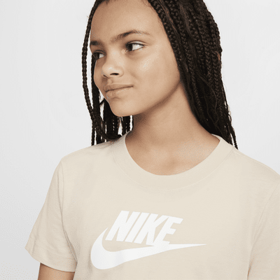 Playera cropped para niña talla grande Nike Sportswear