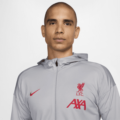 Liverpool FC Strike (tredjedrakt) Nike Dri-FIT strikket fotballtracksuit med hette til herre