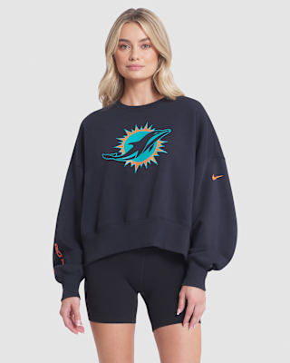 Женские  Miami Dolphins Rivalries Collection Oversized Nike NFL Pullover Crew
