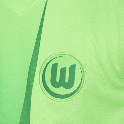 VfL Wolfsburg 2024/25 Stadium Home Older Kids' Nike Dri-FIT Football Replica Shirt