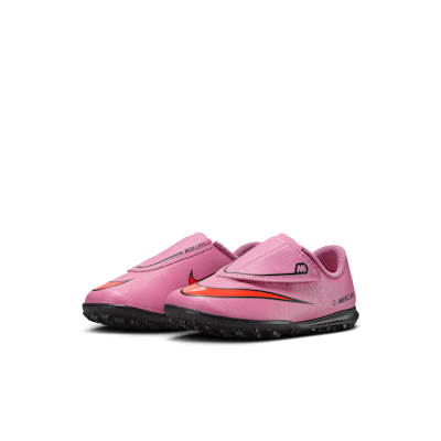 Tacos de fútbol para pasto sintético (turf) de corte low para niños de preescolar Nike Jr. Mercurial Vapor 16 Club