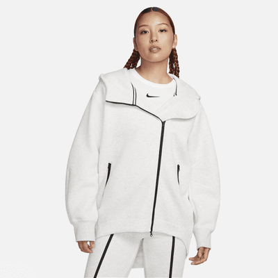 Nike Sportswear Tech Fleece 女款寬版全長式拉鍊連帽上衣。Nike TW