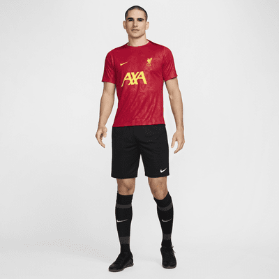 Męska przedmeczowa koszulka piłkarska z krótkim rękawem Nike Dri-FIT Liverpool F.C. Academy Pro