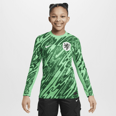 Netherlands (Men's Team) 2024/25 Stadium Goalkeeper Older Kids' Nike Dri-FIT Football Replica Shirt