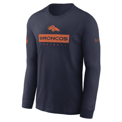 Denver Broncos Sideline Team Issue Men's Nike Dri-FIT NFL Long-Sleeve T-Shirt