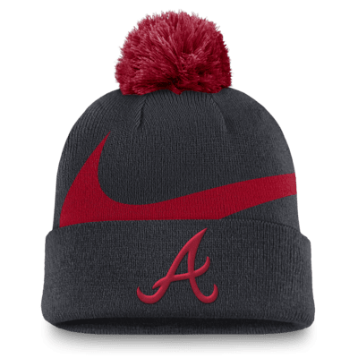 Atlanta Braves Peak Men's Nike MLB Cuffed Pom Beanie