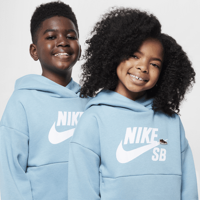 Nike SB Icon Fleece EasyOn Older Kids' Oversized Pullover Hoodie