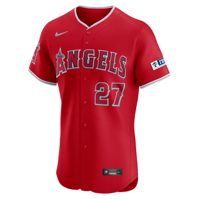 Jersey Nike Dri-FIT ADV de la MLB Elite para hombre Mike Trout Los Angeles Angels