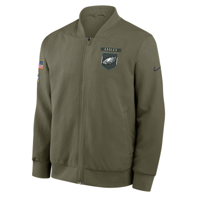 Philadelphia Eagles Salute to Service Sideline Men's Nike NFL Full-Zip Bomber Jacket