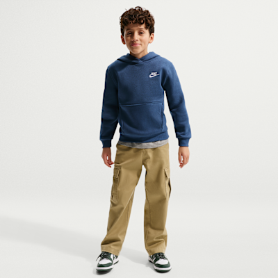 Nike Sportswear Club fleece-hettegenser til store barn
