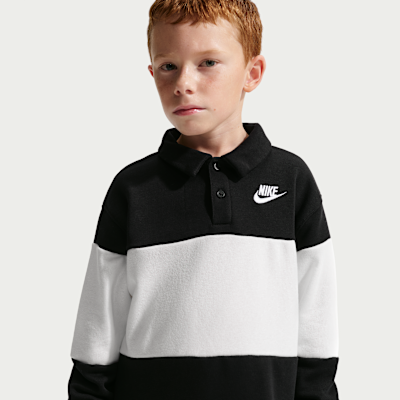 ナイキ クラブ リトルキッズ フレンチテリー ロングスリーブ ラグビーポロ