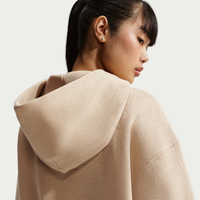 Nike Sportswear Phoenix Fleece Cropped oversized Henley-hoodie voor dames