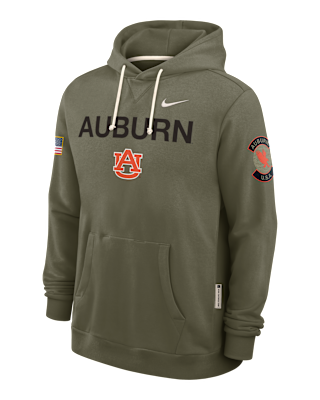 Мужское худи Auburn 2025 Military Appreciation Nike Dri-FIT College Pullover Hoodie