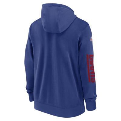 New York Giants Sideline Team Issue Club Men's Nike Full Zip Hoodie