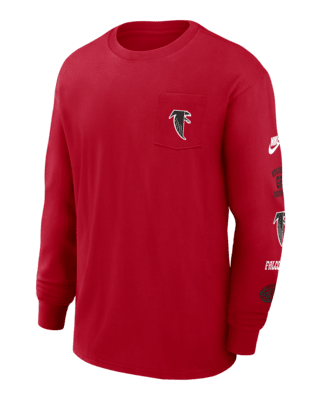 Мужская футболка Atlanta Falcons Rewind Max90 Pocket Nike NFL Long-Sleeve