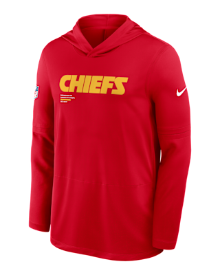 Мужские  Kansas City Chiefs Pure Fury Sideline Nike Dri-FIT NFL Long-Sleeve Hooded Top