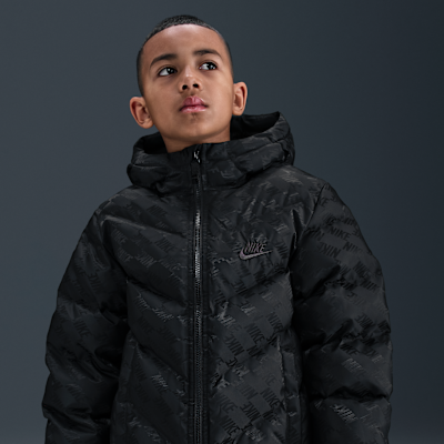 Chamarra acolchada Therma-FIT holgada para niños talla grande Nike Sportswear All Day Play