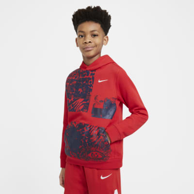 nike red hoodie boys