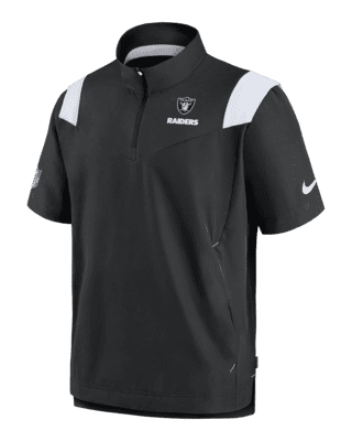 Lids Las Vegas Raiders Nike Sideline Coaches Half-Zip Short Sleeve Jacket -  White/Black