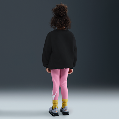 Playera de cuello redondo oversized para niños talla pequeña Nike