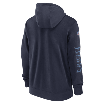 Tennessee Titans Sideline Team Issue Club Men's Nike Full Zip Hoodie