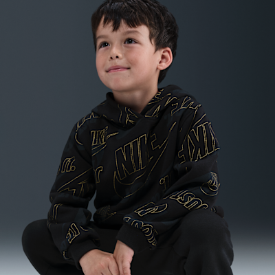 Todelt Nike Glow With Me-sæt i letvægtsfleece til mindre børn