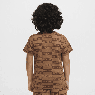 Playera de jacquard para niños de preescolar Nike "Just Do It"