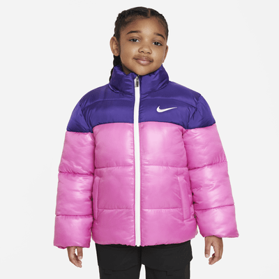 Chamarra para niños talla pequeña Nike Colorblock Puffer Jacket