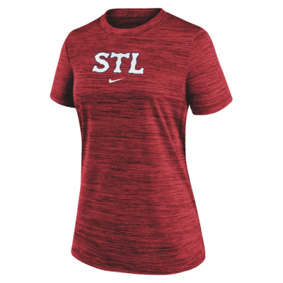 Женская футболка St. Louis Cardinals Authentic Collection City Connect Practice Velocity