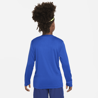 Nike "All Day Play" Long Sleeve Performance Tee Little Kids Dri-FIT Tee