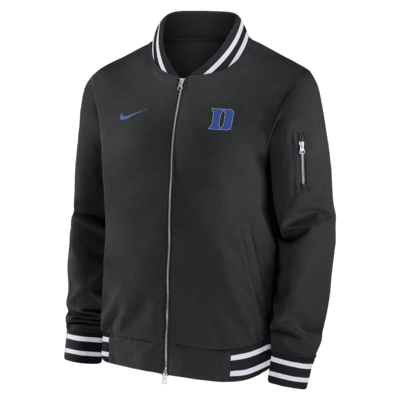 Duke Blue Devils Sideline Men's Nike College Full-Zip Bomber Jacket