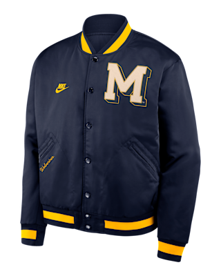 Мужская куртка Michigan Legacy Nike College Full-Snap Bomber