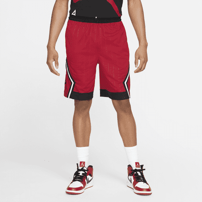 red and blue jordan shorts