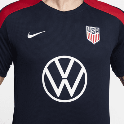 Playera de fútbol de manga corta de tejido Knit Nike Dri-FIT para hombre USMNT Strike