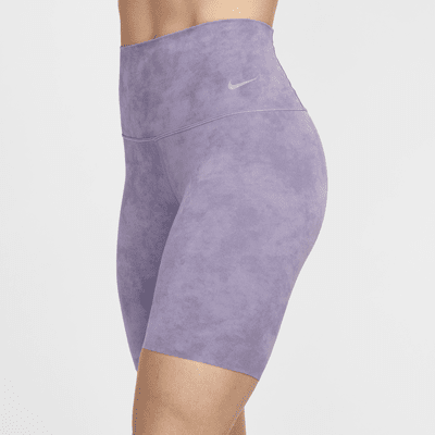 Shorts de ciclismo de tiro alto de 20 cm de sujeción ligera para mujer Nike Zenvy Tie-Dye